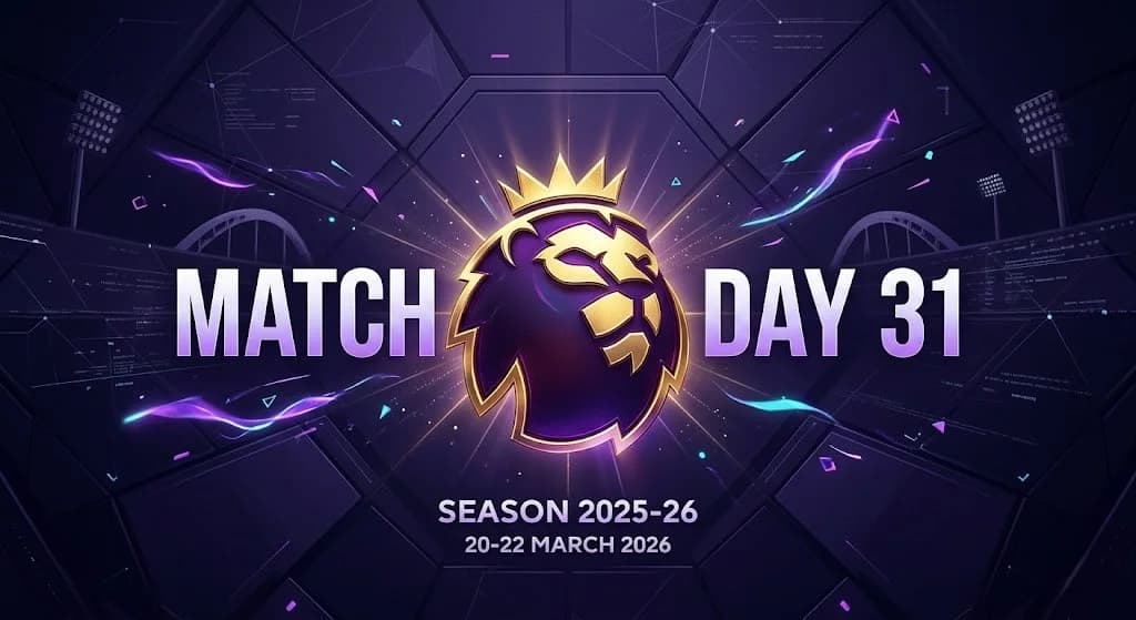 สรุปผล พรีเมียร์ลีก แมตช์วีค 31 (20-22 มี.ค. 2026) — "สัปดาห์สุดบ้าคลั่ง!"